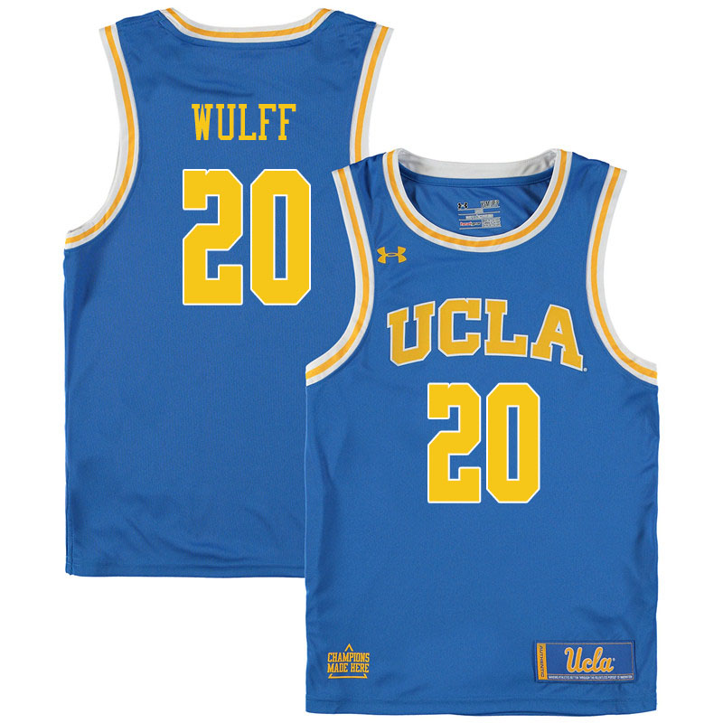 Men #20 Isaac Wulff UCLA Bruins College Basketball Jerseys Sale-Blue